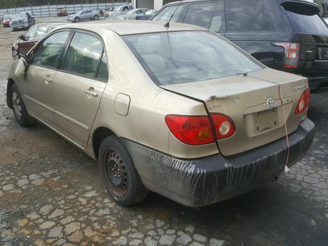 1NXBR32E54Z248232 - 2004 TOYOTA COROLLA GOLD photo 3