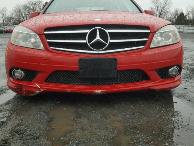 WDDGF8BB9AR112972 - 2010 MERCEDES-BENZ C 300 4MAT RED photo 9