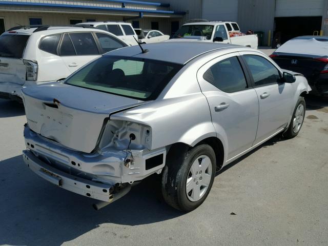 1B3CC4FB6AN103787 - 2010 DODGE AVENGER SX SILVER photo 4