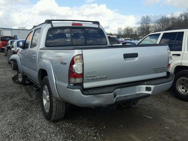 3TMJU62N39M083034 - 2009 TOYOTA TACOMA DOU SILVER photo 3