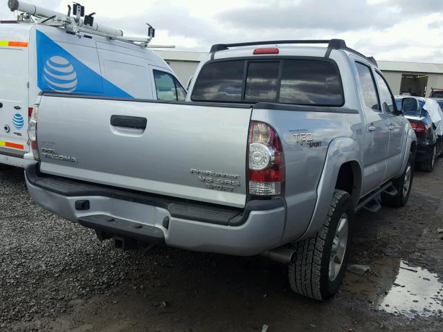 3TMJU62N39M083034 - 2009 TOYOTA TACOMA DOU SILVER photo 4