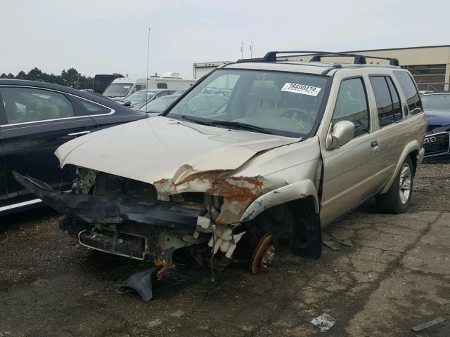 JN8DR09X32W651411 - 2002 NISSAN PATHFINDER GOLD photo 2