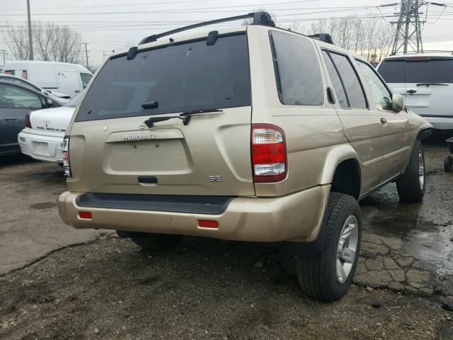 JN8DR09X32W651411 - 2002 NISSAN PATHFINDER GOLD photo 4