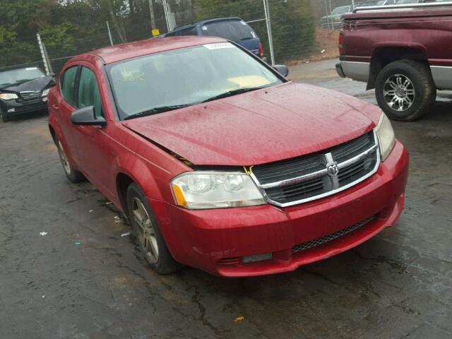 1B3LC56R78N596764 - 2008 DODGE AVENGER SX BURGUNDY photo 1