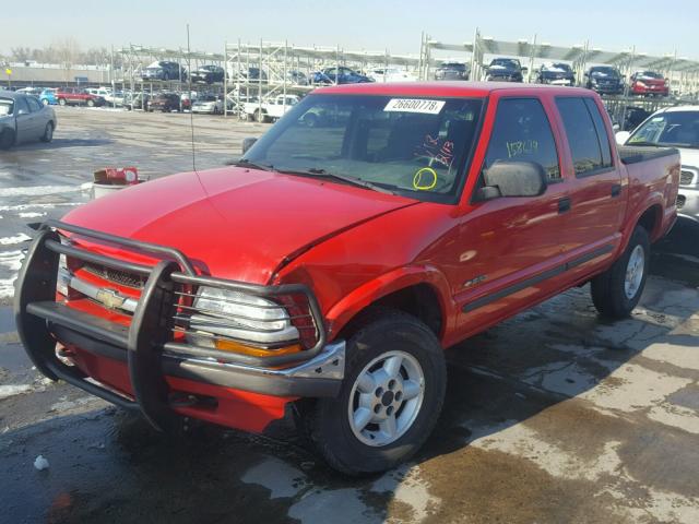 1GCDT13W72K180874 - 2002 CHEVROLET S TRUCK S1 RED photo 2