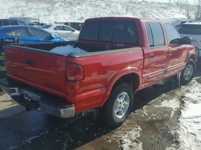 1GCDT13W72K180874 - 2002 CHEVROLET S TRUCK S1 RED photo 4