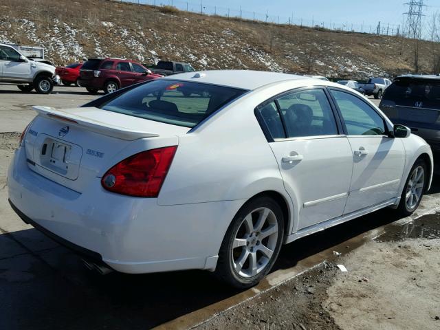 1N4BA41E68C803905 - 2008 NISSAN MAXIMA SE WHITE photo 4