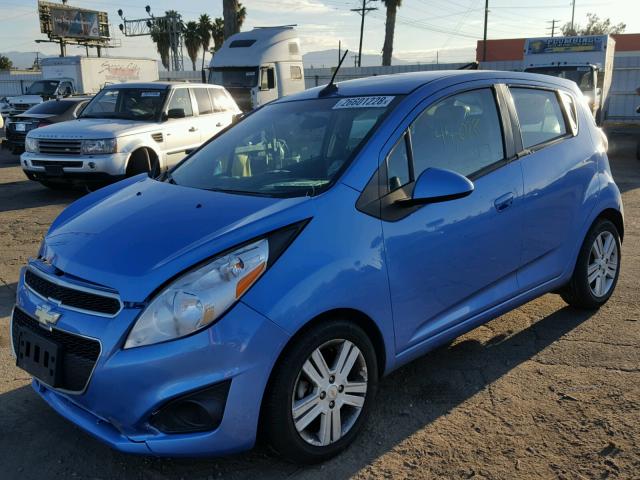 KL8CD6S93EC515993 - 2014 CHEVROLET SPARK 1LT BLUE photo 2