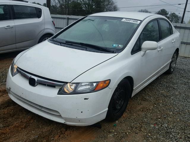 2HGFA16526H505544 - 2006 HONDA CIVIC LX WHITE photo 2