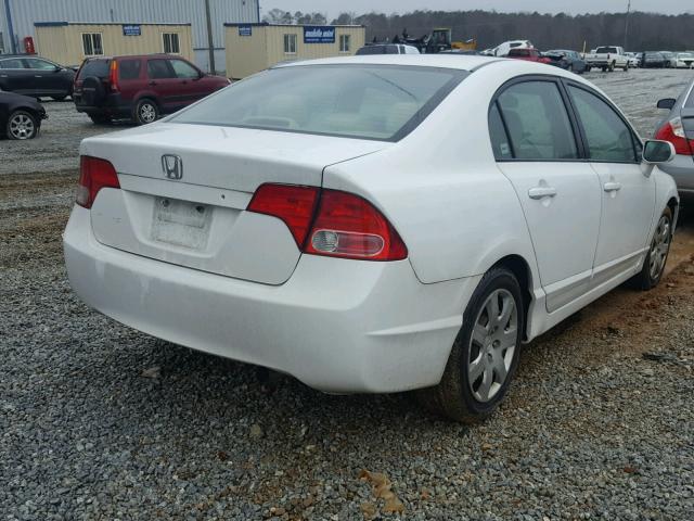 2HGFA16526H505544 - 2006 HONDA CIVIC LX WHITE photo 4