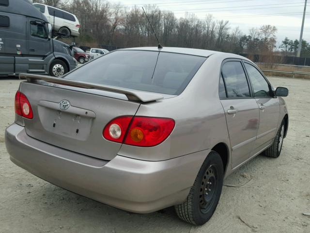 2T1BR32E63C001267 - 2003 TOYOTA COROLLA CE BEIGE photo 4