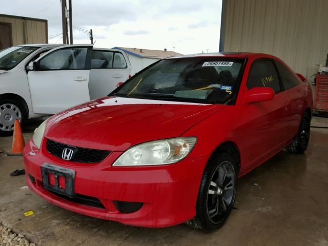1HGEM22935L028643 - 2005 HONDA CIVIC EX წითელი ფოტო 2