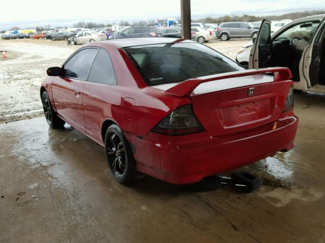 1HGEM22935L028643 - 2005 HONDA CIVIC EX წითელი ფოტო 3