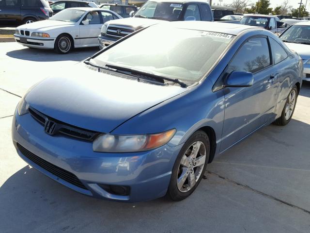 2HGFG12806H550707 - 2006 HONDA CIVIC EX BLUE photo 2