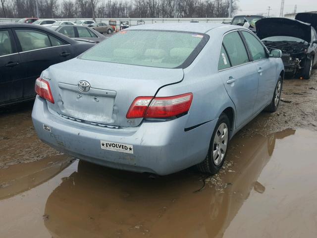 4T1BE46K98U757666 - 2008 TOYOTA CAMRY CE BLUE photo 4