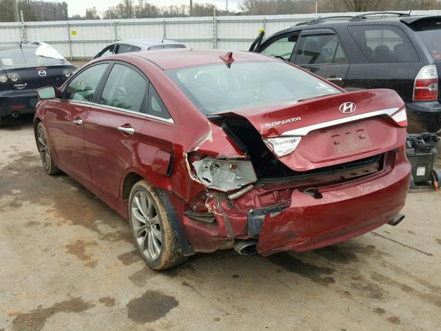 5NPEC4AC6BH075806 - 2011 HYUNDAI SONATA SE RED photo 3