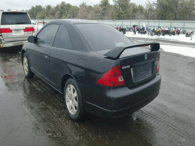 1HGEM22953L061060 - 2003 HONDA CIVIC EX შავი ფოტო 3