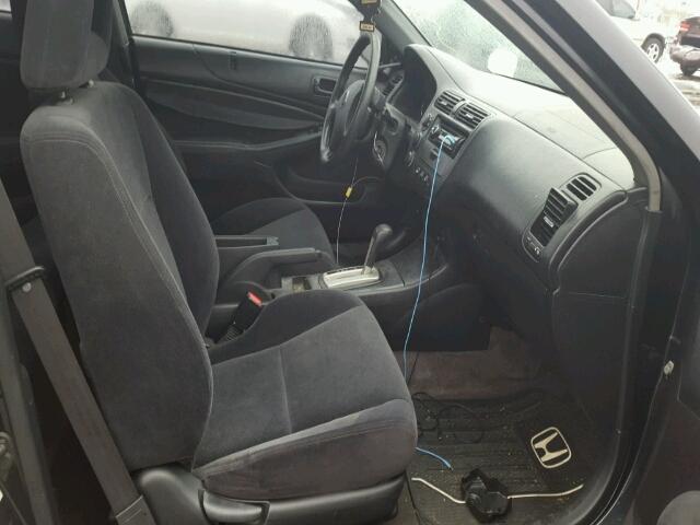 1HGEM22953L061060 - 2003 HONDA CIVIC EX შავი ფოტო 5