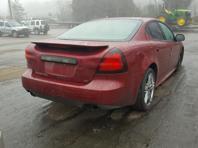 2G2WS522651177555 - 2005 PONTIAC GRAND PRIX BURGUNDY photo 4