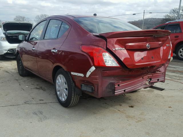 3N1CN7AP1HK424796 - 2017 NISSAN VERSA S RED photo 3