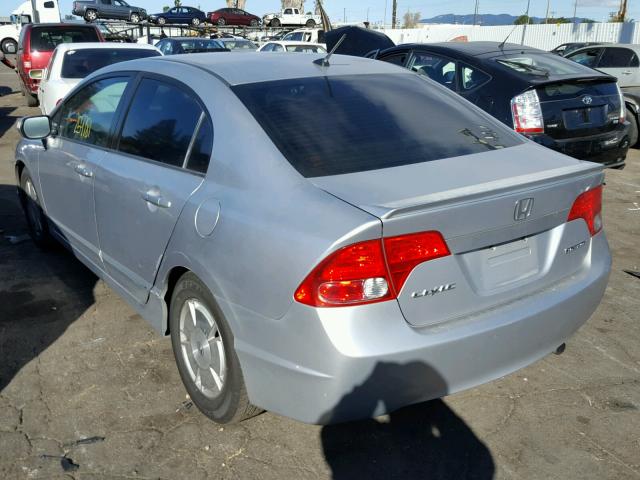 JHMFA36208S020054 - 2008 HONDA CIVIC HYBR SILVER photo 3