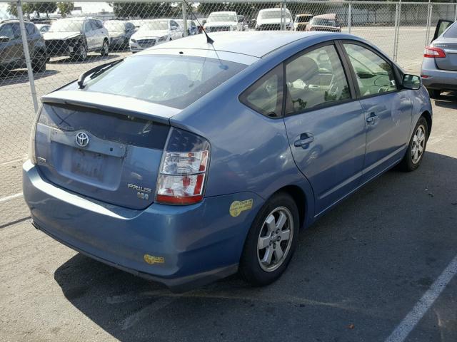 JTDKB20U857017015 - 2005 TOYOTA PRIUS BLUE photo 4