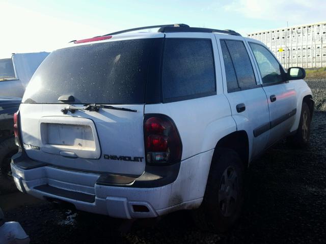 1GNDT13S542309332 - 2004 CHEVROLET TRAILBLAZE WHITE photo 4