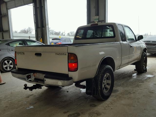 4TAWN72N7XZ500008 - 1999 TOYOTA TACOMA XTR WHITE photo 4