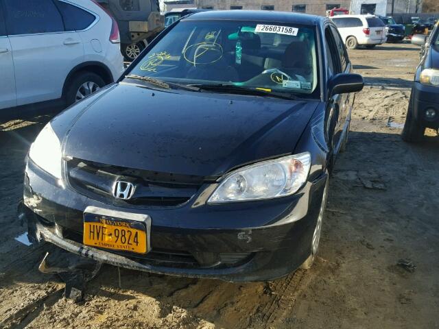 2HGES16594H573538 - 2004 HONDA CIVIC LX BLACK photo 2