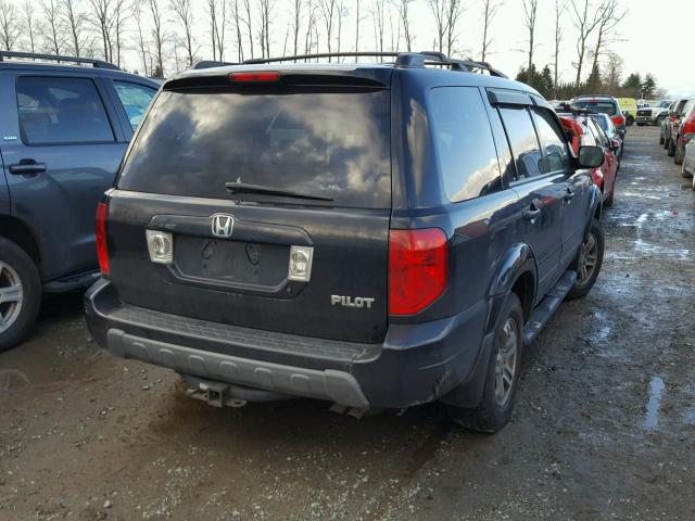 2HKYF18645H500995 - 2005 HONDA PILOT EXL BLACK photo 4