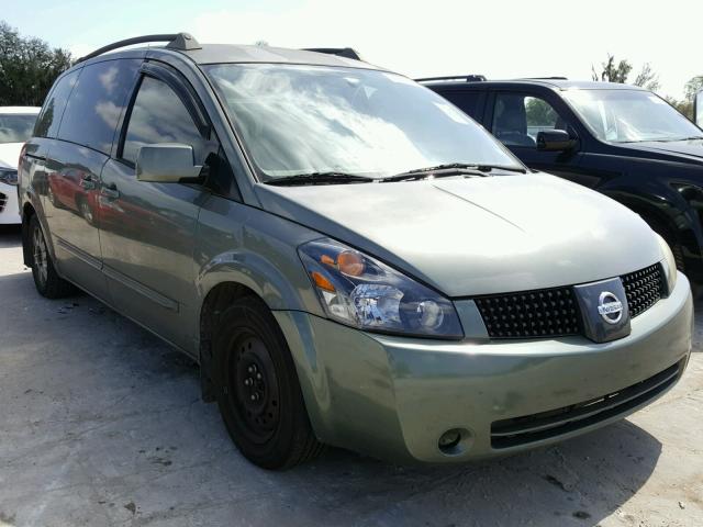 5N1BV28U95N117109 - 2005 NISSAN QUEST S GREEN photo 1