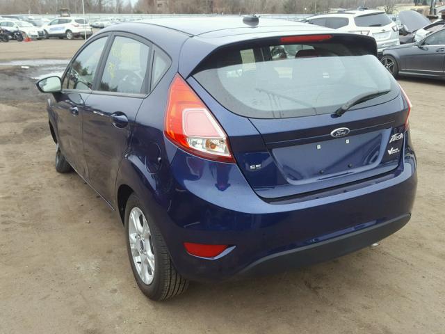 3FADP4EJXGM172913 - 2016 FORD FIESTA SE BLUE photo 3