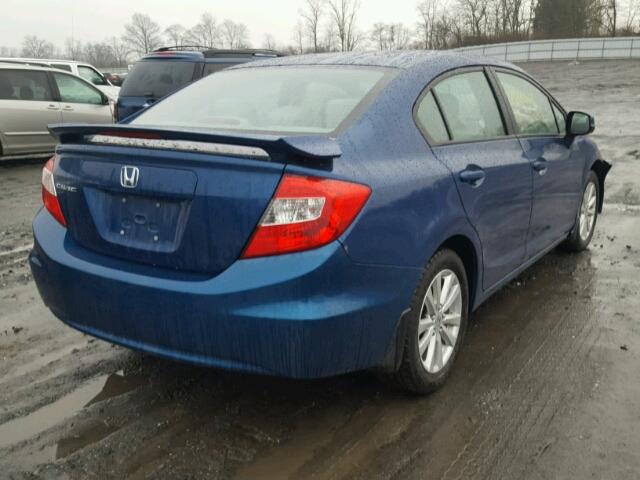 19XFB2F86CE366568 - 2012 HONDA CIVIC EX ლურჯი ფოტო 4
