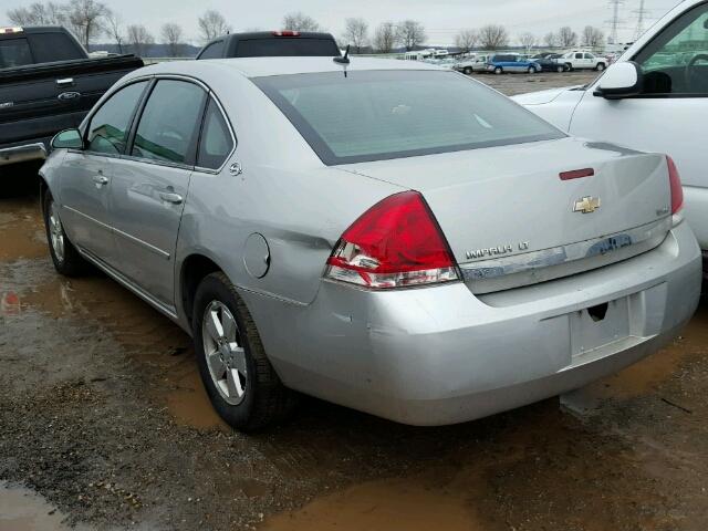 2G1WT58K279153783 - 2007 CHEVROLET IMPALA LT SILVER photo 3