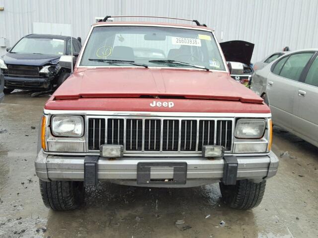 1J4FJ58S0NL209233 - 1992 JEEP CHEROKEE L RED photo 9