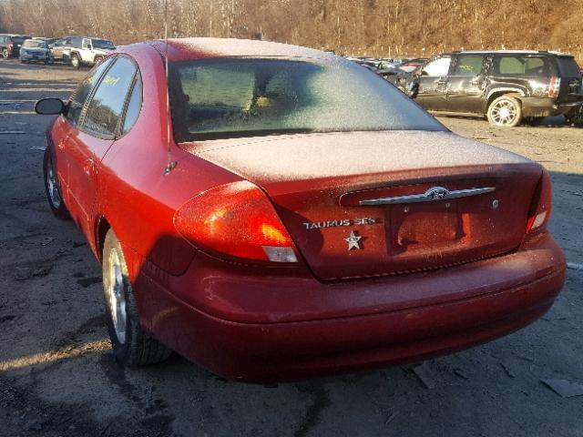 1FAFP55S2YA249246 - 2000 FORD TAURUS SES RED photo 3