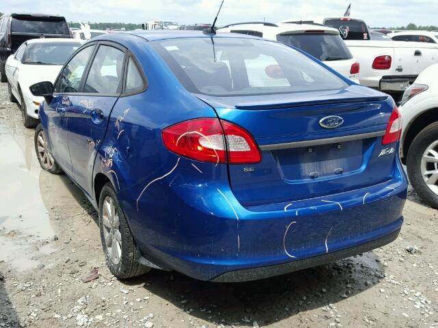 3FADP4BJ8BM156142 - 2011 FORD FIESTA SE BLUE photo 3