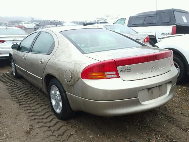 2B3HD46R02H120238 - 2002 DODGE INTREPID S ოქროსფერი ფოტო 3
