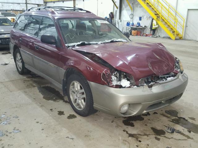 4S3BH675X37627600 - 2003 SUBARU LEGACY OUT RED photo 1