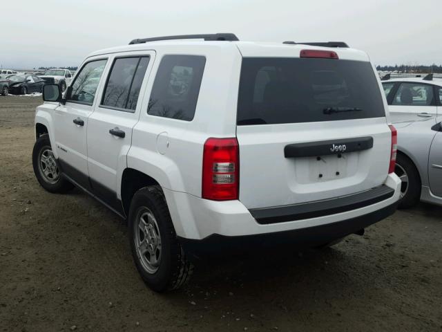 1C4NJPBA6ED659864 - 2014 JEEP PATRIOT SP WHITE photo 3