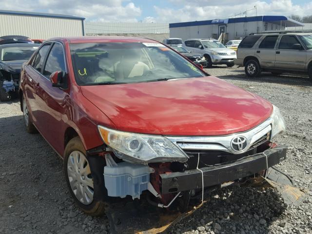 4T1BF1FK6EU752514 - 2014 TOYOTA CAMRY L RED photo 1