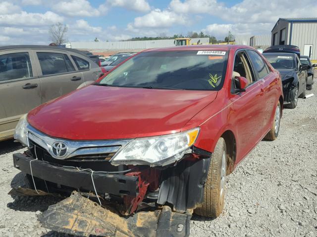 4T1BF1FK6EU752514 - 2014 TOYOTA CAMRY L RED photo 2