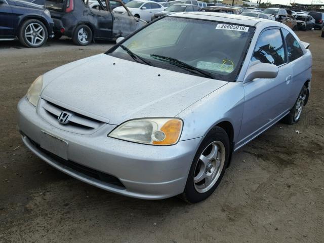 1HGEM22922L024532 - 2002 HONDA CIVIC EX ვერცხლისფერი ფოტო 2