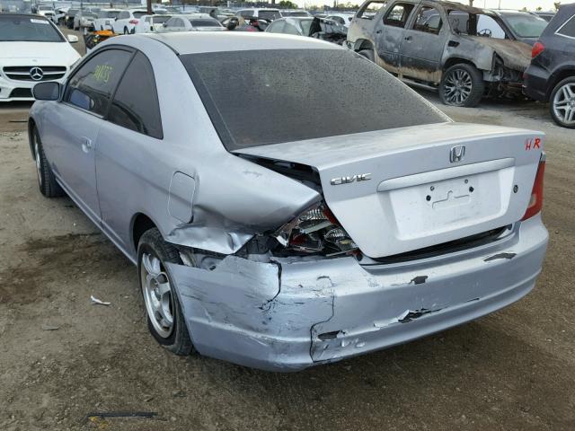 1HGEM22922L024532 - 2002 HONDA CIVIC EX SILVER photo 3