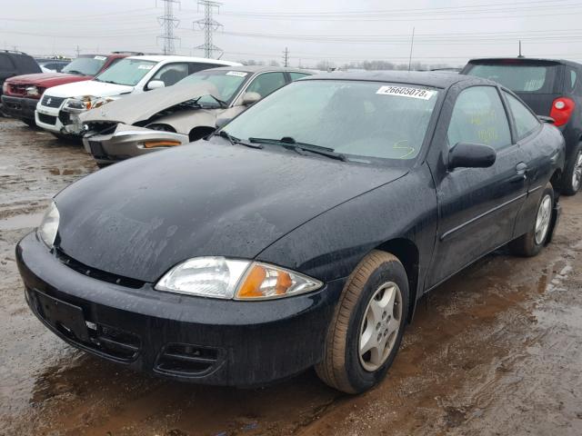 1G1JC124317149649 - 2001 CHEVROLET CAVALIER BLACK photo 2