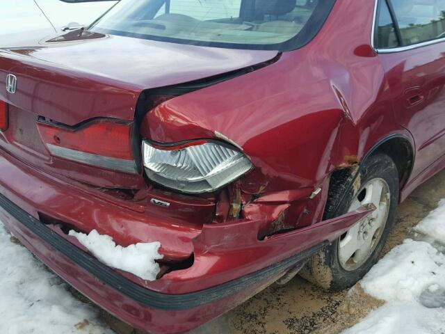 1HGCG16542A034281 - 2002 HONDA ACCORD EX MAROON photo 9