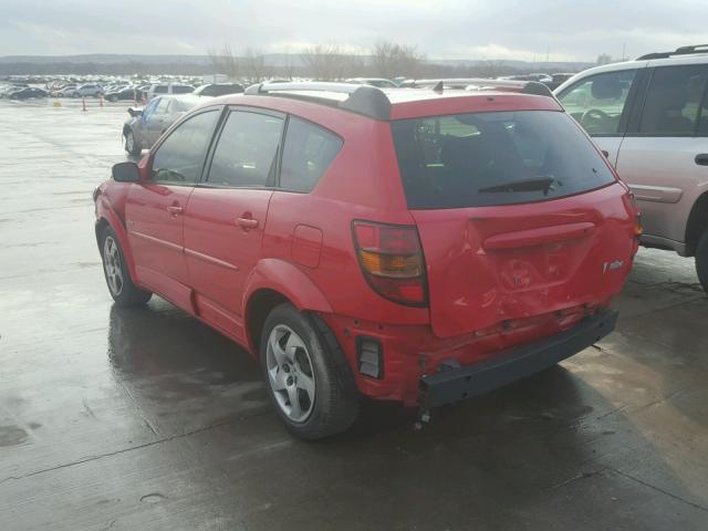 5Y2SL63875Z404307 - 2005 PONTIAC VIBE RED photo 3