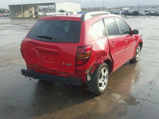 5Y2SL63875Z404307 - 2005 PONTIAC VIBE RED photo 4