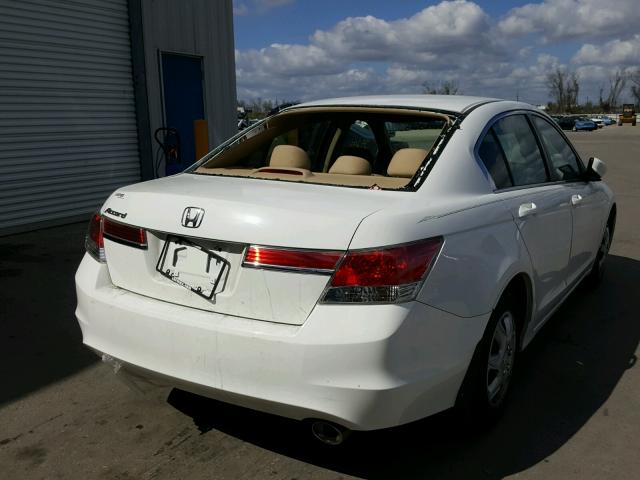 1HGCP2F38CA236465 - 2012 HONDA ACCORD LX WHITE photo 4