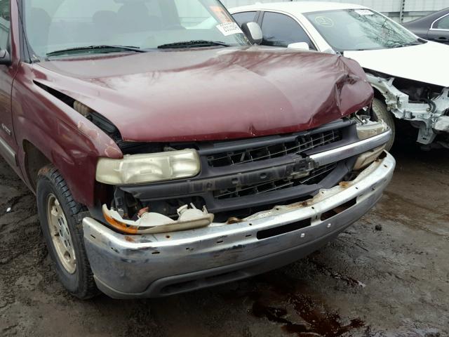 2GCEC19T211264357 - 2001 CHEVROLET SILVERADO MAROON photo 9